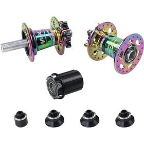 Resim Wake Rainbow Yüksek Sesli Ön Arka Göbek Seti 32 Delik Oilslick Qr 12157 Siyah 