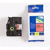 Resim Brother TZE-461 36 mm Kırmızı Üzeri Siyah Laminasyonlu Etiket 