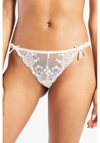 Resim Golshan Giselle Mini String, Kadın Güpürlü Saten Ekru String Külot Çok Renkli 