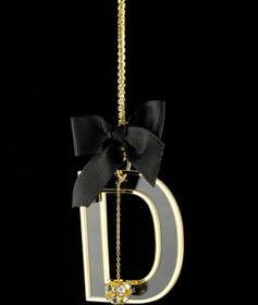 Resim TASARIM ARABAM ATİKE ELİF AKIN Gold Şeffaf Dikiz Süsü D Harf 