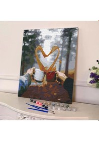 Resim Sayılarla Boyama Seti 40 X 50 Cm Tuval Şasesine Gerili Sen Ve Ben 