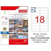 Resim Tanex Tw-2318 83X30MMx100Ad.Lazer Yazıcı Etiketi 