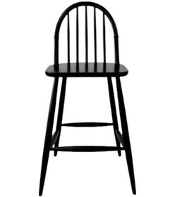 Resim Rustica Ahşap Bar Sandalyesi Siyah 