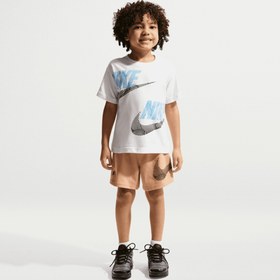 Resim Nike Sportswear In The Zone Çocuk Beyaz Şort Takımı 
