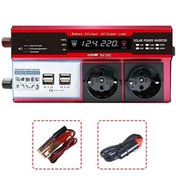 Resim 12v 2000w Modifiye Sinus İnverter Araç Ve Güneş Enerjisi Uyumlu, Çift Usb, Çift Priz Ve Çakmaklık 