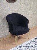 Resim SEVİNÇ MOBİLYA Tekli TEDDY Gold Kaplama Telli Ayak Çay Seti Koltuk Tekli Berjer , Balkon, Salon, Ofis 