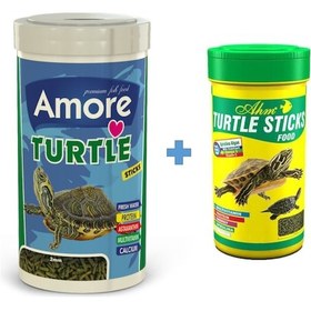 Resim Turtle Sticks 1000ml + 250ml Kutu Kaplumbağa Yemi 