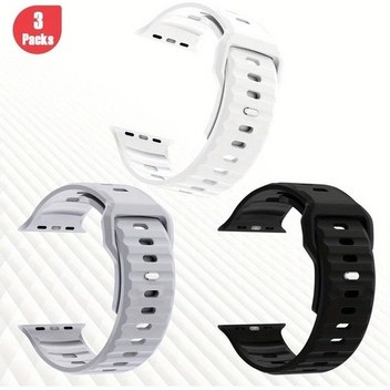 Gaojunshop01 İwatch Ultra 49mm 45mm 44mm 46mm 42mm Spor Bant 3lü Set Su Geçirmez Esnek Nefes Alabilir