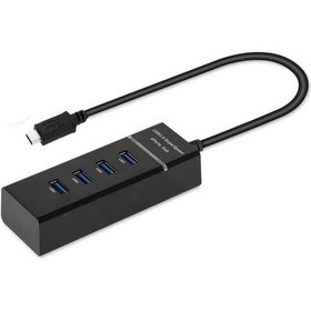 Resim USB Type C To 4 Port USB 3.0 Hub Type-C Çoklayıcı 