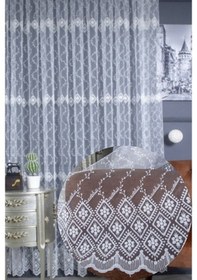 Resim Raporlu, Nakışlı, Üst Kalite Şık 1e3 Kat Sık Pile Kırık Beyaz Tül Perde 