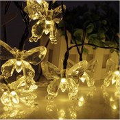 Resim 30 Led 4 Metre Güneş Enerjili Kelebek Gün Işığı 8 Mod Led Bahçe Teras Balkon Ağaç Solar Aydınlatma Diğer