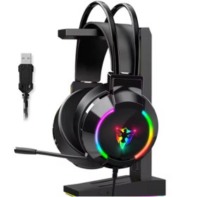 Resim Havana G606 Rainbow 7.1 Siyah Kulak Üstü Usb Kulaklık 4d Mikrofonlu Profesyonel Rgb Oyuncu Kulaklığı 