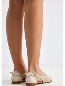 Resim Papuçcity Sprs 02694 Günlük Kadın Hasırlı Babet Ayakkabı 001 