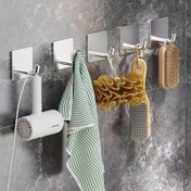 Resim 5/12 adet Paslanmaz Çelik Yapışkan saç tokası, Çok Fonksiyonlu Mutfak Banyo Dekoratif Duvar Kançaları, Ağır Hizmet Tipi Yapışkan saç tokası Seti, Giysi Asma, Asma Kançaları için, Mutfak, Banyo, Yatak Odası, Banyo Aksesuarları, Havlu Kançaları 