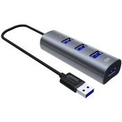 Resim DM CHB009 USB 3.0 4 Portlu Alüminyum HUB Çoklayıcı Uzay Gri 