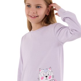 Resim Roly Poly Kız Çocuk Uzun Kollu Pijama Takım Lila - Lila / 5-6 Yaş 