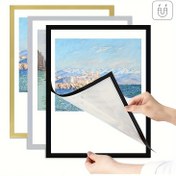 Resim 10 Adet A4 Manyetik Resim Çerçevesi - Klasik Tarz, Kendinden Yapışkanlı Duvara Montaj, Elmas Sanatı, Posterler, Sertifikalar, Haritalar & Pullar için, Dikey Yönlendirme 