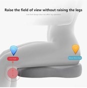 Resim Padalink Bellek Köpüklü Konik Oto Koltuk Yastığı - Kalça Yüksekliği Artırıcı, Yorgunluk Azaltıcı, Otomobil Ofis Sandalyesi Uyumlu Gri 