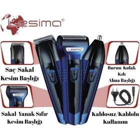 Resim Hall Breathe 3'lü Çok Fonksiyonlu Tıraş ve Bakım Seti Mavi 