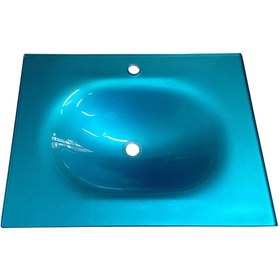 Resim Cam Lavabo 15 MM 100 x 56 CM M.Turkuaz 