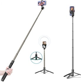 Resim Hobimtek Q6 Katlanabilir Çok Fonksiyonlu Selfie Tripod Vlog Uzaktan Kumandalı 4 In 1 Android Ios 