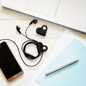 Resim 5 adet/6 adet Set. Çeşitli Renkler. Imitasyon Deri Kablo Düzenleyici - Çok Fonksiyonlu Veri, Güç ve Kulaklık Kablosu Yönetimi Aracı. Tatil Hediyesi 