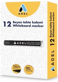 Resim Adel Beyaz Tahta Kalemi 12 Li Siyah/dolmaz . Model Renkli 