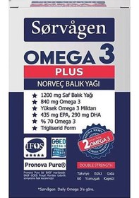 Resim Sorvagen Omega 3 Plus Norveç Balık Yağı 60 Kapsül 