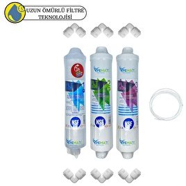 Resim Pemax Water Solutions Kapalı Kasa Su Arıtma Cihazlarına Uygun FLT Serisi Sertifikalı 3'lü Set 