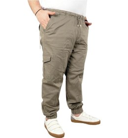 Resim Mode Xl Büyük Beden Erkek Keten Kargo Jogger Valencia 21911 Bej 001 
