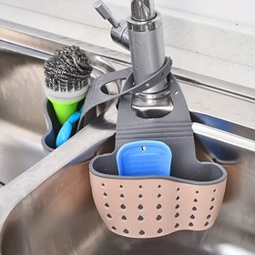 Resim Çok Bölmeli Lavabo Askısı - Hızlı Süzme Tasarımlı, Yerden Tasarruflu Dayanıklı Plastik Saklama Kutusu, Süngerler, Fırçalar ve Ovma Aletleri için Mutfak Organizatörü, Delikli Drenaj Sistemi, Kompakt Tasarım, Sağlam Yapı, Küçük Alanlar İçin 