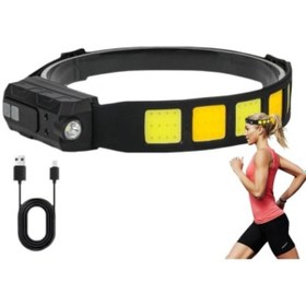 Resim Watton Wt-066 Sensörlü Cob Xpg Led Kafa Lamba Siyah 