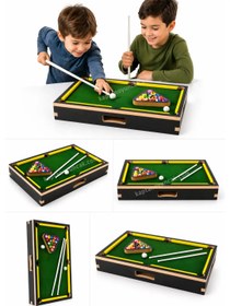 Resim Ahşap Masaüstü Bilardo Oyun Seti 