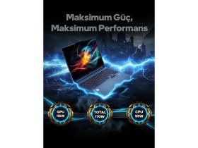 Resim Game Garaj Slayer X7T-5060 C6 Intel Core I7 14650HX 32GB Ram 1tb SSD RTX5060 16" Qhd+ 180Hz IPS Freedos Gaming Laptop 