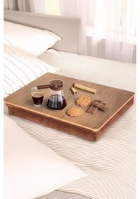 Resim Keyif Tepsisi Diz Minderi Kahve 