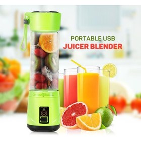 Resim GoldBazaar Portatif Taşınabilir El Blender 380 Ml Usb Şarjlı Yeşil (4764) 