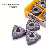 Resim 10 adet WNMG080404-MA/ 10 adet WNMG080408-MA Karbür İçi Matkap Kesme Araçları, WNMG431/WNMG432 Çift Taraflı Altı Kenar 