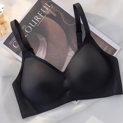 Resim Kadınlar için Çiftsiz Çekmeceli Push-Up Sütyen, Palm Cup, Yumuşak Kaldırma Tasarımı, Dikişsiz Şeffaf, Küçük Göğüs Özel, Ayarlanabilir Askılar, Fan Detayı 