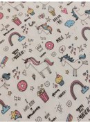 Resim 120 X 120 Pazen Örtü Battaniye Unicorn Çok Renkli 