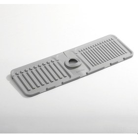 Resim Reedark Gri Silikon Egimli Süzme Ped: Lavabo Faucet Anti-splash Sulama Ve Su Akışı Kontrol Matı - Kırpılabilir, Dayanıklı, Mutfak/banyo Kullanımı 