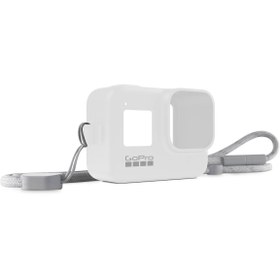 Resim GoPro Hero5-6-7 Uyumlu Bileklik ve Boyunluklu Beyaz Silikon Kılıf 