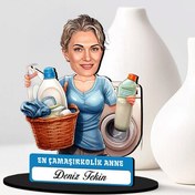 Resim Çamaşırkolik Anne Karikatürlü Biblo 