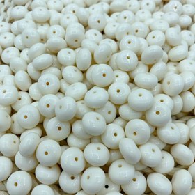 Resim 30 adet Bohem Tarzı Akrilik Boncuk, 12x7mm Moda Beyaz Yuvarlak ve Düz Boncuklar Takı Yapımı, DIY Bilezikler, Kolyeler, Küpeler, El Sanatları Aksesuarları 