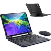 Resim Ally Dux Ducis iPad 11 Pro 2020-2018 Kablosuz Bluetooth Klavye Touchpad Kılıf AL-33408 Siyah 