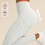 Resim 1 adet Kadın Yüksek Bel Leopar Desenli Yoga Taytı - Dikişsiz, Nefes Alabilen, Esnek 7/8 Uzunluğunda Egzersiz Taytları Koşu ve Fitness için, Bahar/Yaz Aktif Giyim, Egzersiz Taytları 