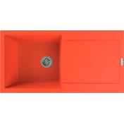 Resim POLEX Cristalüx Granit Evye P-X1 Turuncu Tezgah Altı Ve Tezgah Üstü Mutfak Evyesi 98x49,5cm 