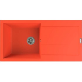 Resim POLEX Cristalüx Granit Evye P-X1 Turuncu Tezgah Altı Ve Tezgah Üstü Mutfak Evyesi 98x49,5cm 