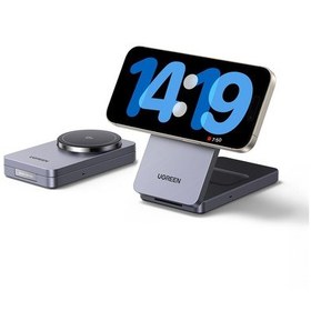 Resim Ugreen 2'si 1 Arada 30w Magnetik Wireless Kablosuz Şarj Cihazı, Siyah, 45023 Standart 