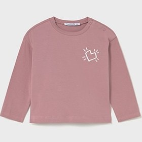 Resim Mayoral Pembe Kız Bebek Arkası Baskılı Uzun Kollu Tişört 2079 Pembe 