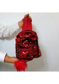 Resim Fiyra Crn Kırmızı Pullu Kız Çocuk Sırt Çantası 16cmx20cmx10cm 001 
